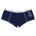 Women's Navy Blue Anchors Aweigh Booty Short Underwear